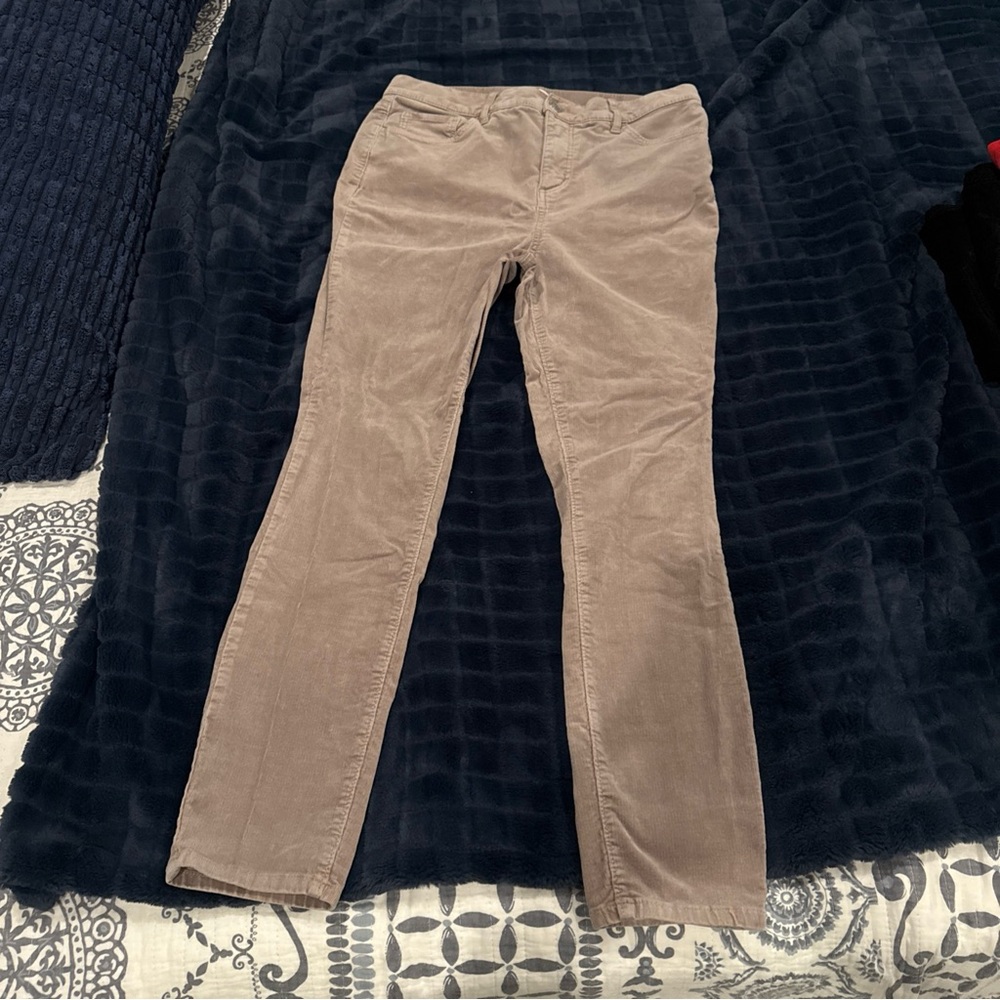 LOFT Women's Tan Corduroy pants skinny leg